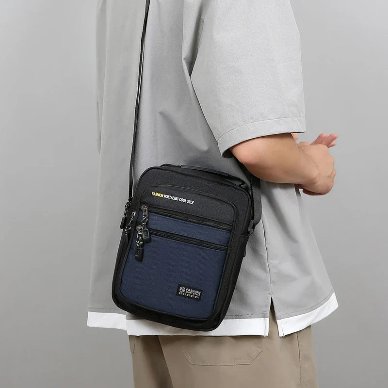 New Fashion Oxford Men Crossbody Bag Single Shoulder Bags Big Capacity Storage Bag Fashion Multi-Pockets Business Crossbody Bags