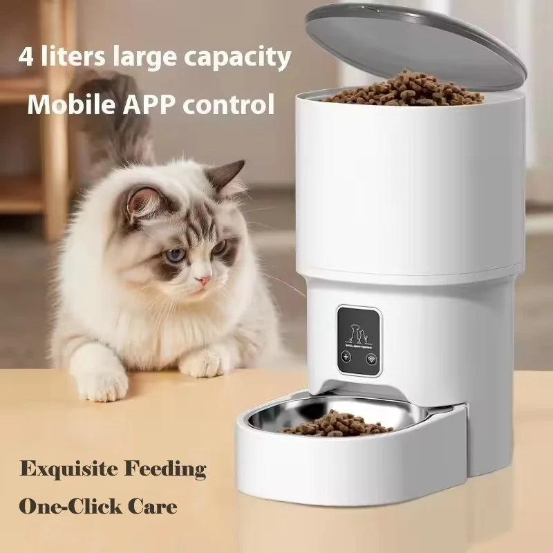App Controlled Smart Pet Feeder Automatic Timer Quantitative Visible