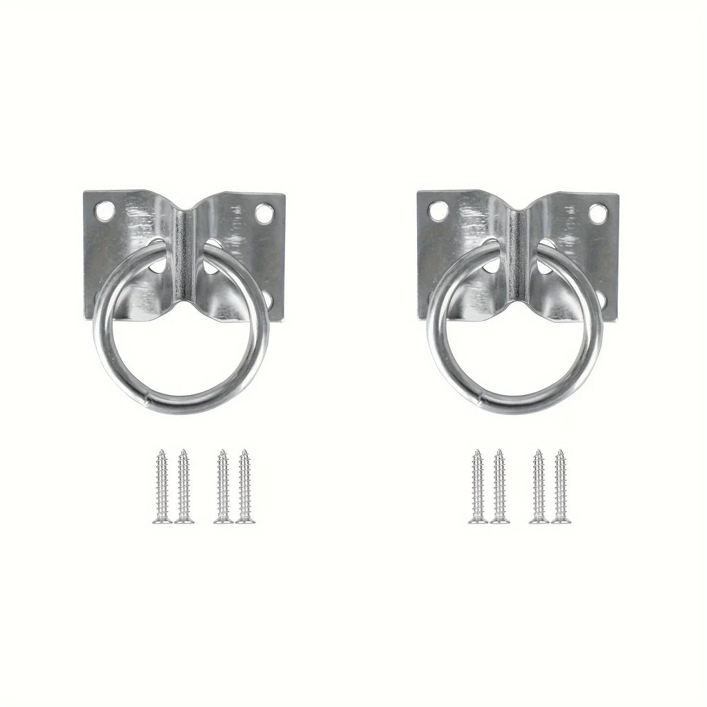 2/4/6PCS Cross Tie Rings for Horses, Bolted Cow Stables/Stable Block Tie Rings, Wall Mounted Horse Tie Rings, Tie-Up Cowshed