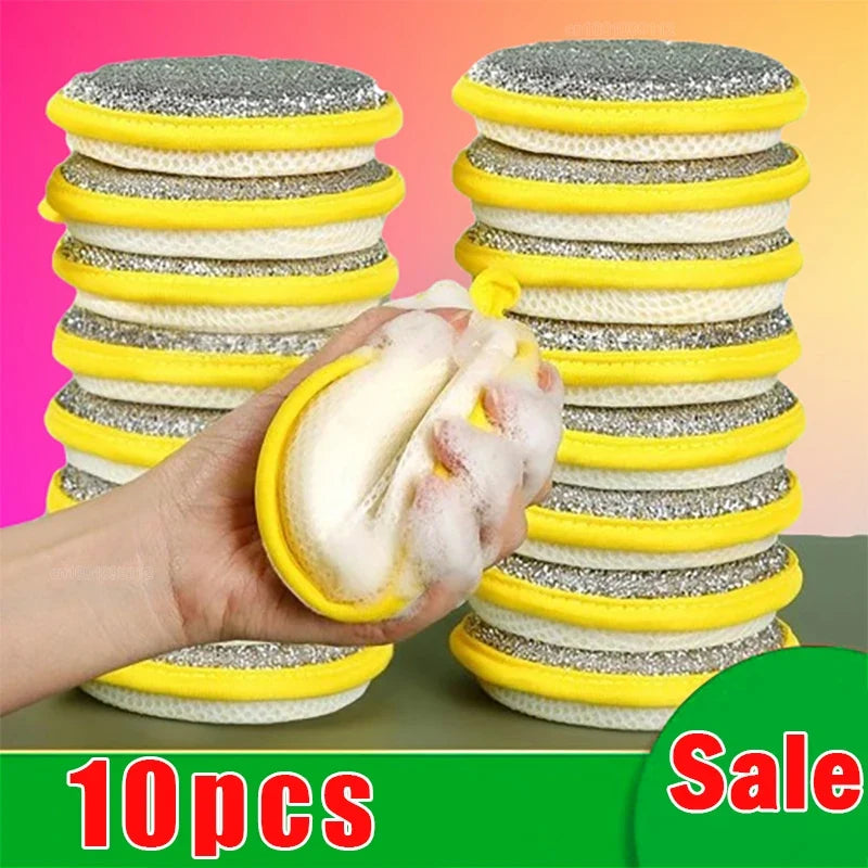 5/10/20pcs Double Side Dishwashing Sponge Dish Washing Brush Pan Pot