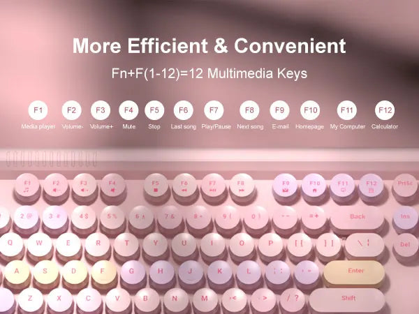 MageGee V920™ Wired Keyboard & Wireless Mouse Combo – 104 Keys, Ergonomic, FN Multimedia, 3-Level DPI, Power Saving, Green, Gray, Sky Blue, Purple & Pink | FlipStylez LLC®