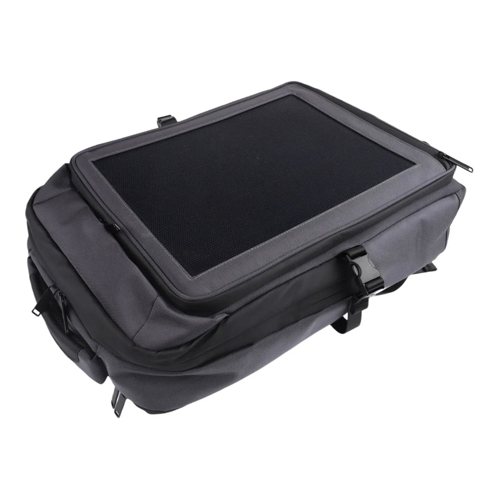Stylish Solar Powered Bag Charging Backpack Lightweight Outdoor Backpack Dark Gray Solar Charging Backpack 35L Capacity