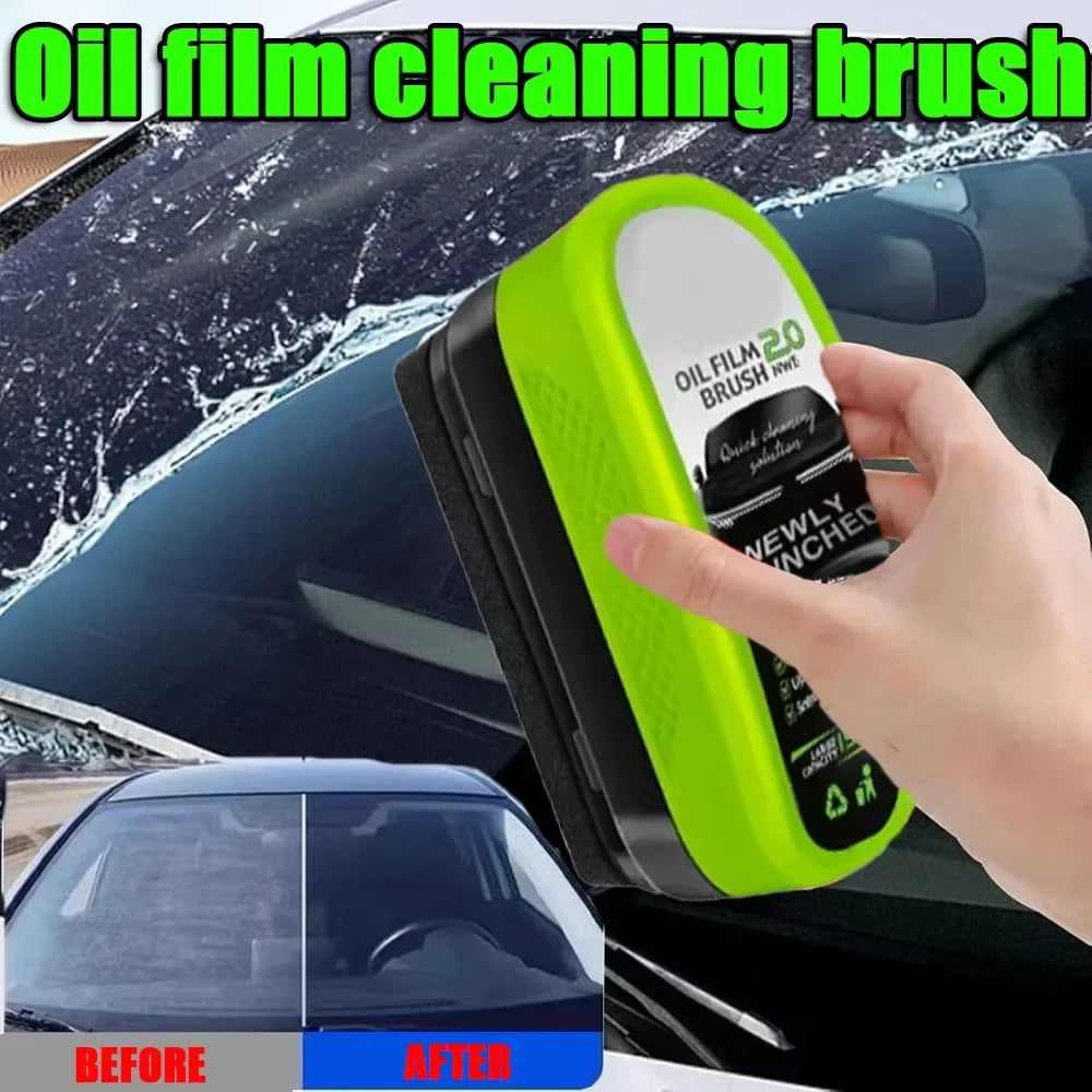 Car Oil Film Remover Sponge Brush - Auto Glass & Windshield Window Oil