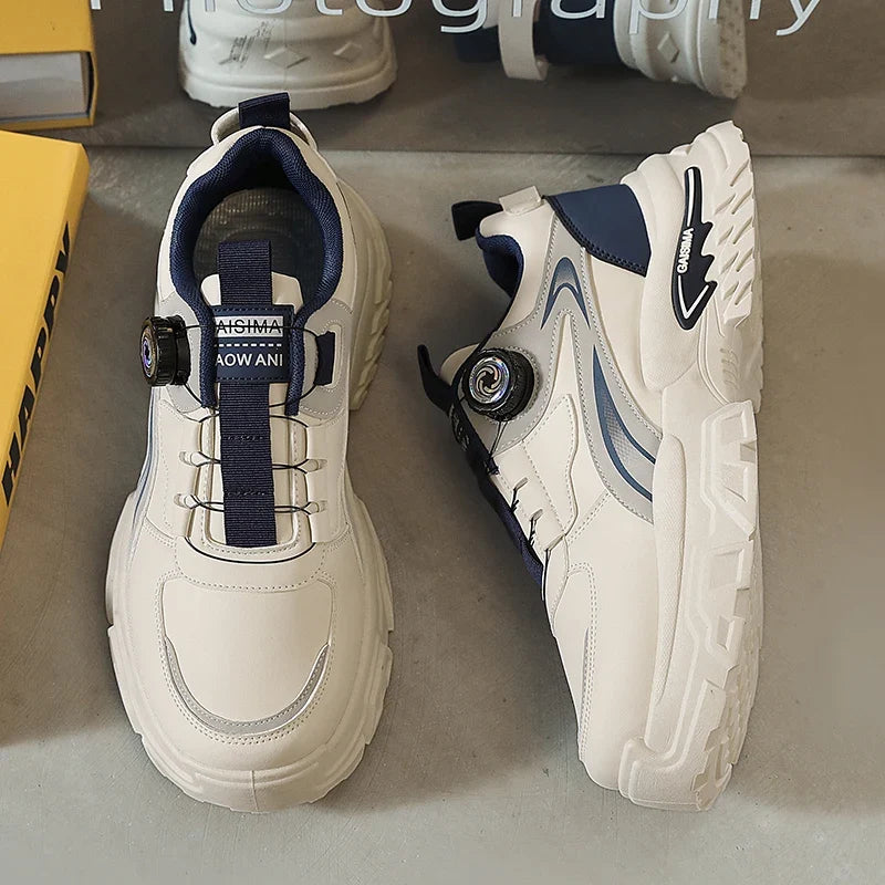 Autumn New Men's Versatile High-Top Trendy Thick-Soled Running Shoes