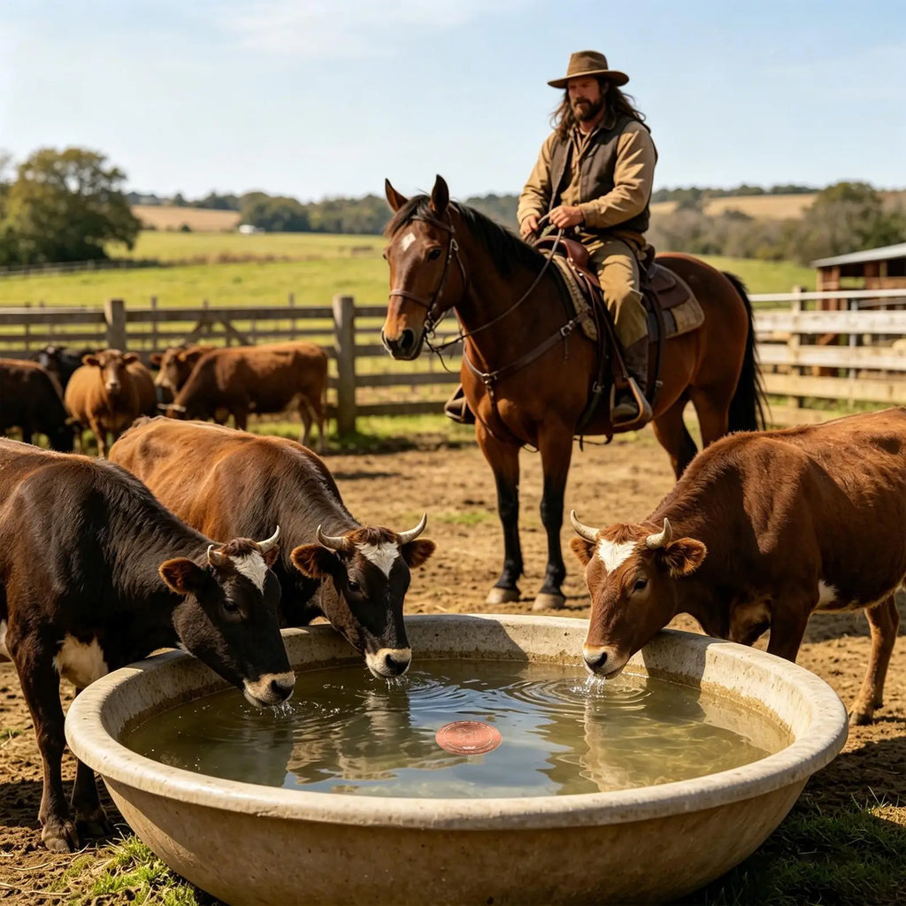 Horse drinking trough cleaner livestock drinking trough bird bathtub dual-use Animal Purification Disc 4 Inches Copper Purifier