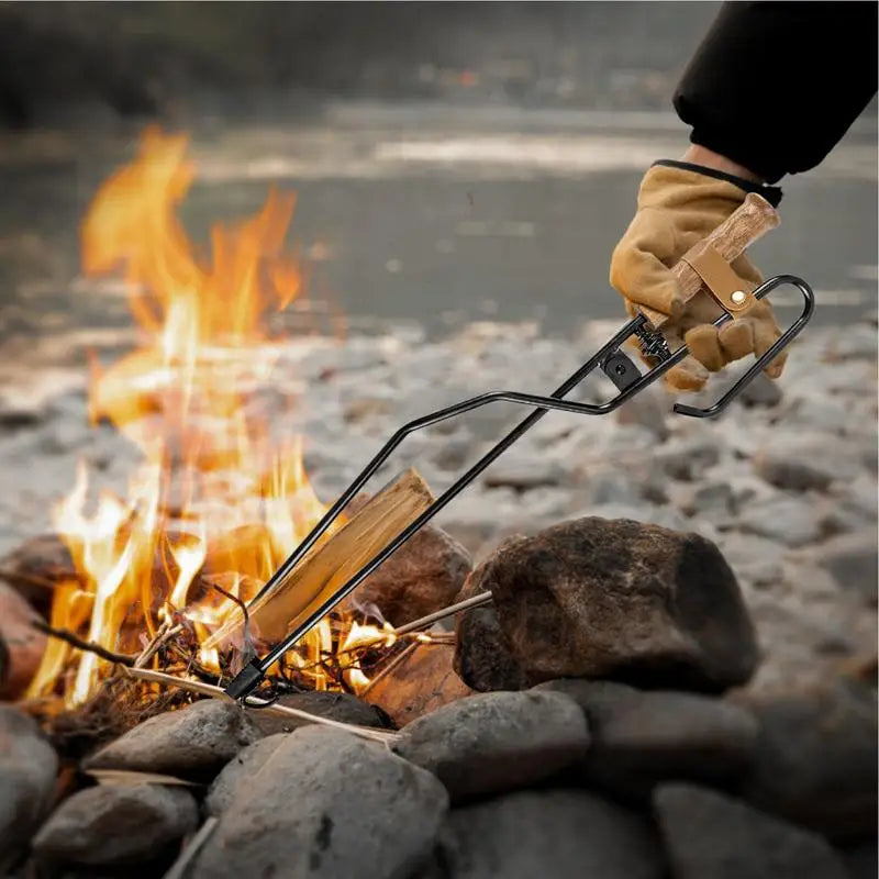 Camping Fire Tongs 3 in1 Fire Tongs Fire Stick Fire Hook Fire Log
