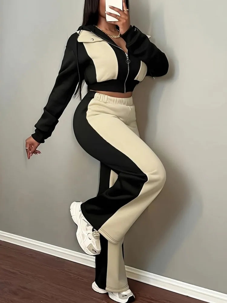 2 Piece Women Sets Autumn Winter Matching Sets Two Pieces Sets Long