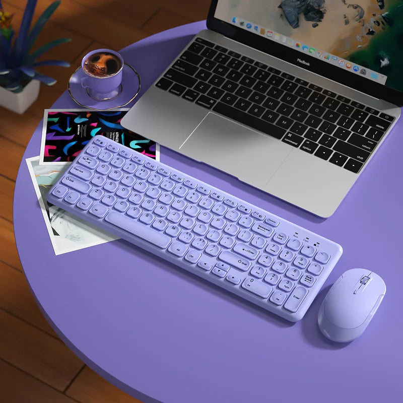 DIGIBLUSKY HW256™ Wireless Keyboard & Mouse Set – Ultra Slim, Scissor Keys, 1200 DPI, Multimedia, Ergonomic, Keypad Only & Full Suit, Pink, Green, White & Black | FlipStylez LLC®