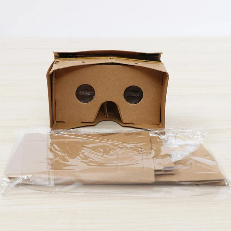 1Set Cardboard 3D Virtual Reality Glasses For Android or Phone NEW Model DIY Transform Your Device Into a Big Screen.