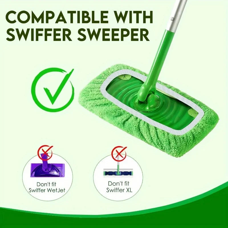4 Reusable Mop Pads with High Water Absorption and Ultra-Fine Fiber