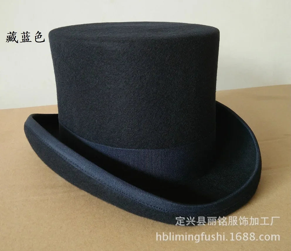 100% Wool Magic Top Hat & President Derby, Felt Jazz Cap & Equestrian
