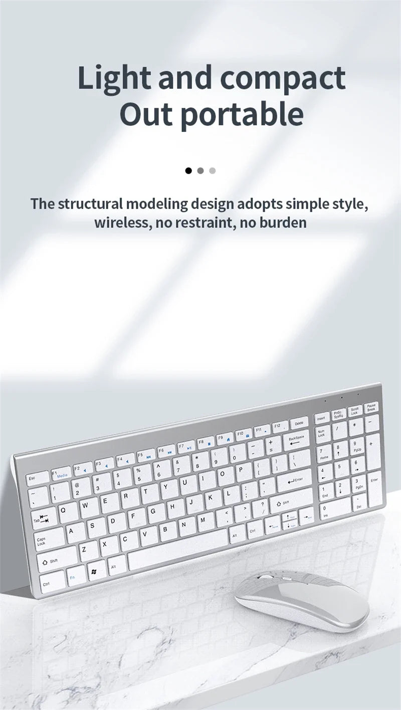 FlipStylez™ Mini Wireless Keyboard & Mouse Combo – Bluetooth 5.0 & 2.4G, Ultra-Slim, Silent, Multi-Device | FlipStylez LLC®
