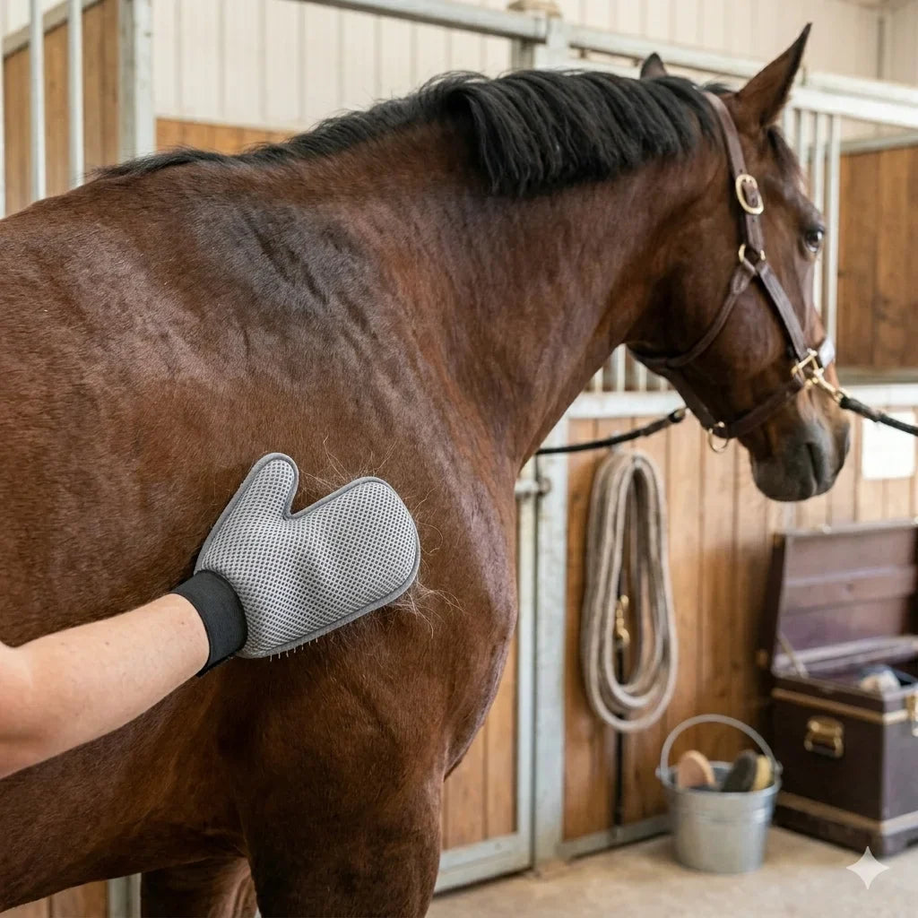 1pc Horse Brush Gloves  Breathable and Deep Cleaning- Suitable for  Equestrian Enthusiasts Firm Fit  Pet Care Tool Summer