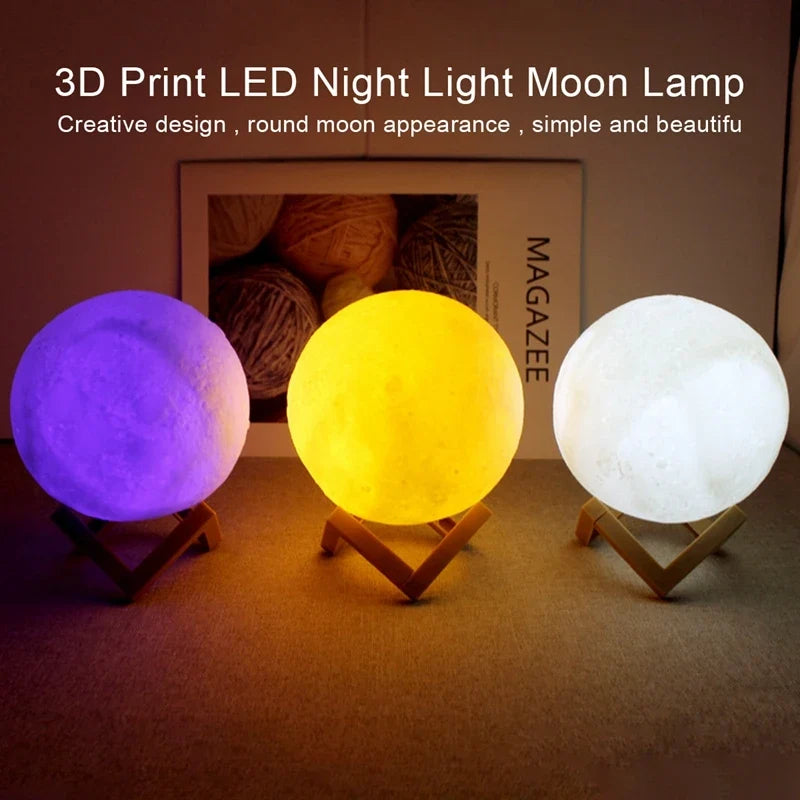 Book Light LED Moon Light Galaxy Light, Moon Night Light, Girl, Boy