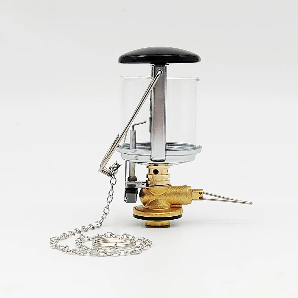 Camping Light Tent Lamp Portable Petrol Lantern Garden Glass Lamp