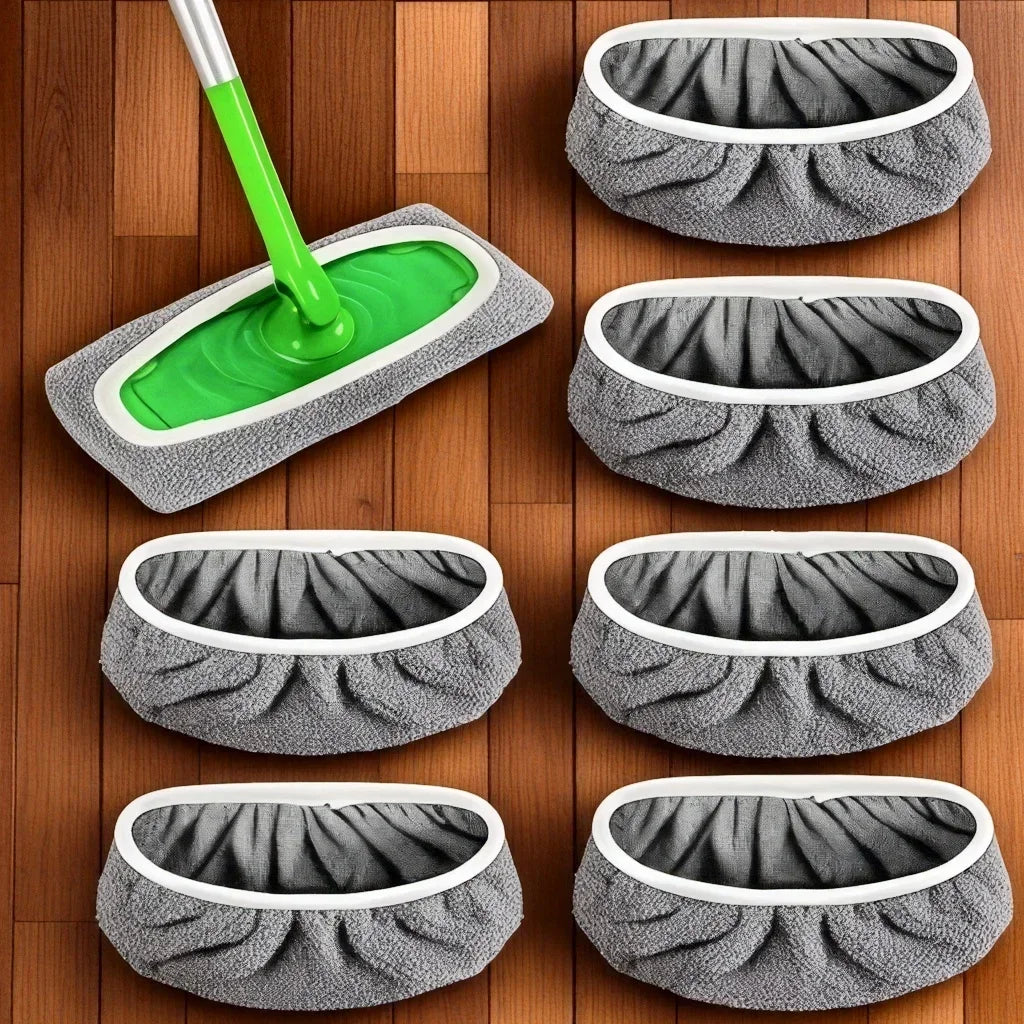 4 Reusable Mop Pads with High Water Absorption and Ultra-Fine Fiber