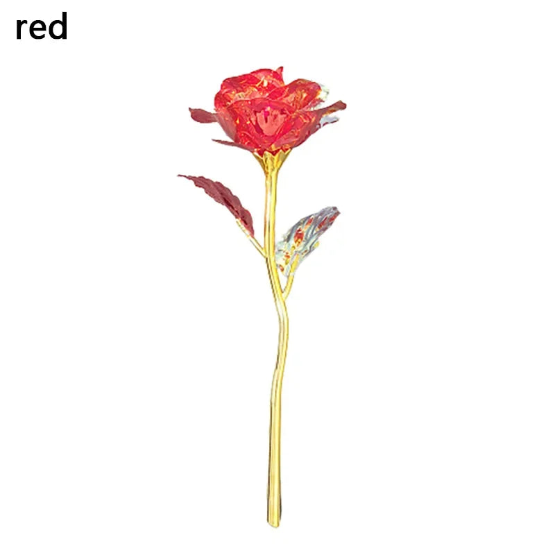 5/10/20pcs 24K Foil Plated Rose Valentine's Day Creative Gift Gold Rose Lasts Forever Love Wedding Decor Lover Lighting Roses