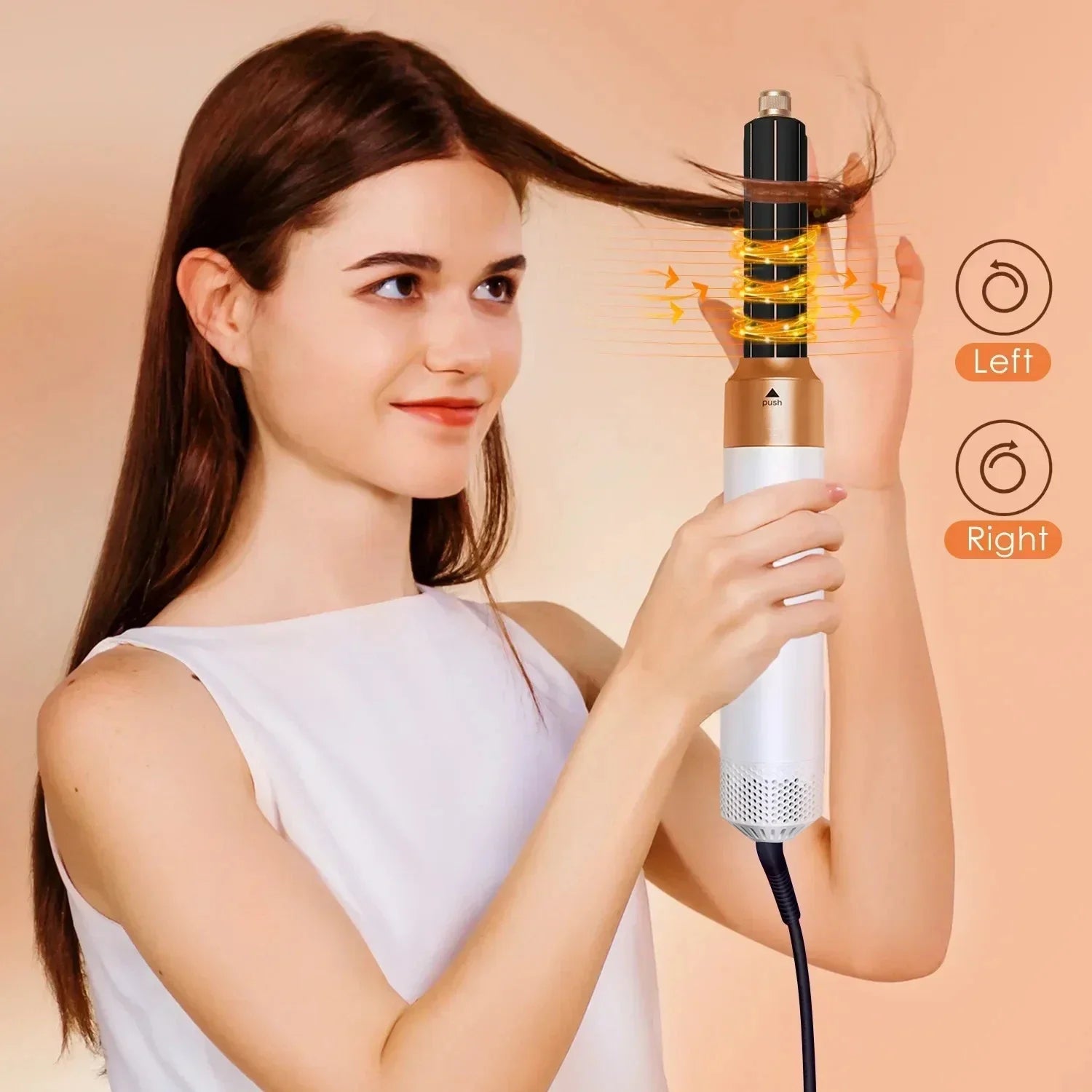 Hairdresser 5-in-1 Hair Clip Curler Hot Air Comb Automatic Curling Comb Straight Comb, Hair Dryer Holiday Gift