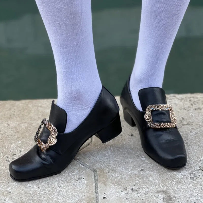 New Men's Shoes Victoria Retro Women High Heels Medieval Renaissance