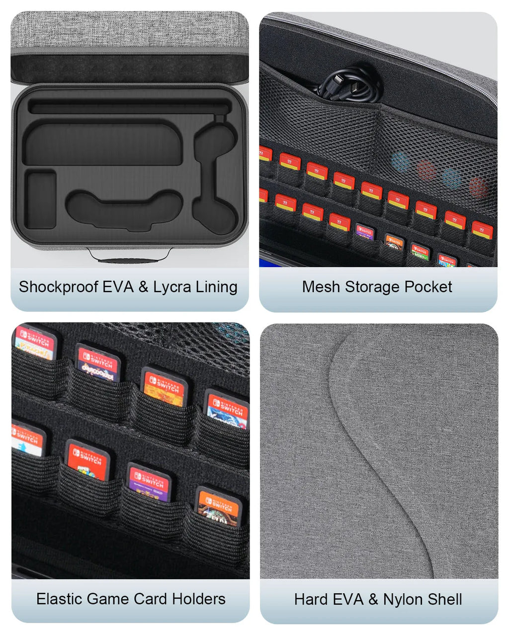 STARTRC GAMES Hard Shell Portable Travel Carry Bag for Switch 2, Pro Controller, 18 Game Cards and Other Accessories