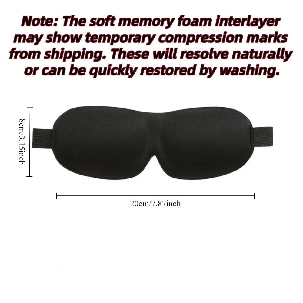 3D Sleep Mask Blindfold Sleeping Aid Soft Memory Foam Eye Mask for