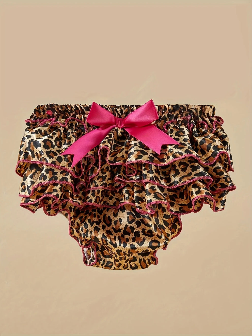 Baby Girl 2pcs Outfit Wild and Sweet Leopard Print Short Sleeve