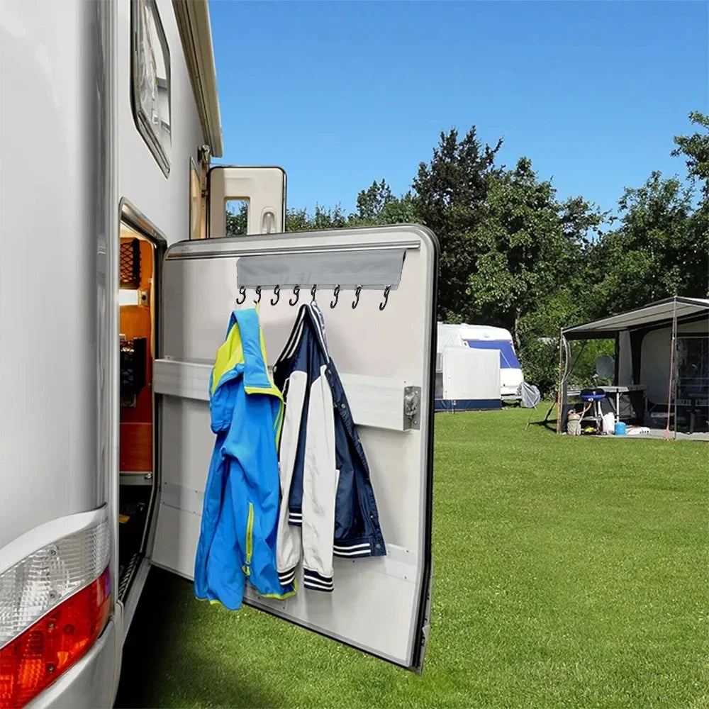 Camping Coat Hooks Racks Clothes Hook Rail with Piping for Caravan