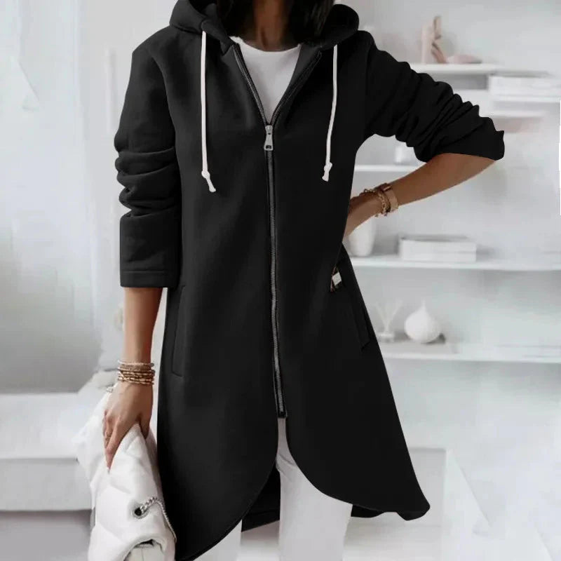 Oversized Zip-Up Streetwear Hoodie Women