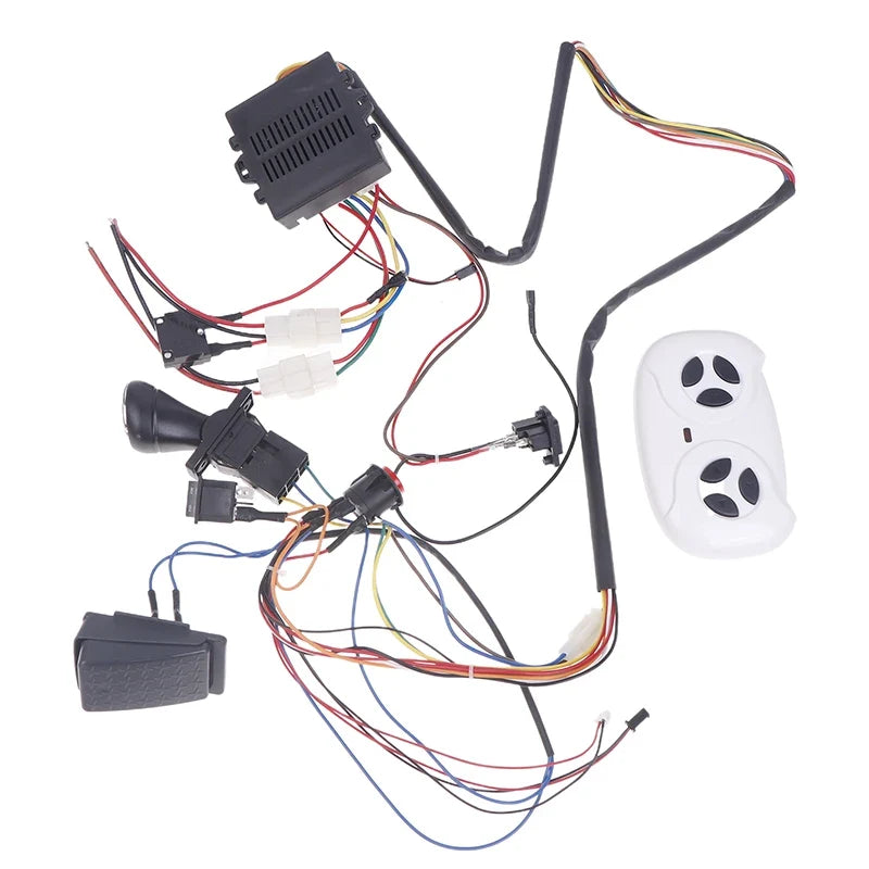 //Children Electric Car DIY Modified Wires And Switch Kit With 2.4G Bluetooth RC And Controller For Baby Electric Car Self-made