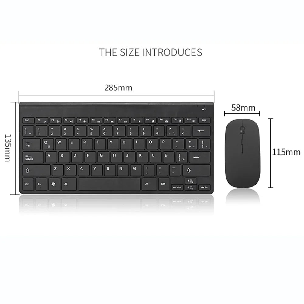 OEIN™ Spanish Layout Wireless Keyboard & Mouse Combo – 78 Keys, Bluetooth, Silent Gaming & Office Set | FlipStylez LLC®