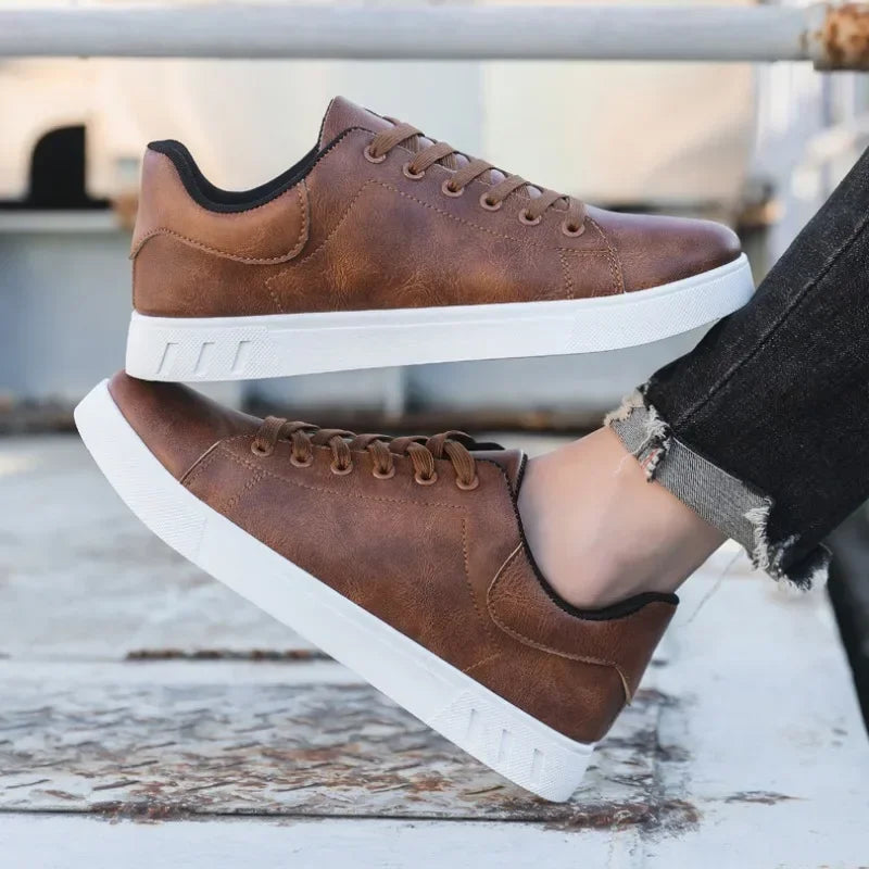 Casual Shoes Loafers British Leather Sneakers Flats Shoes Classic Men