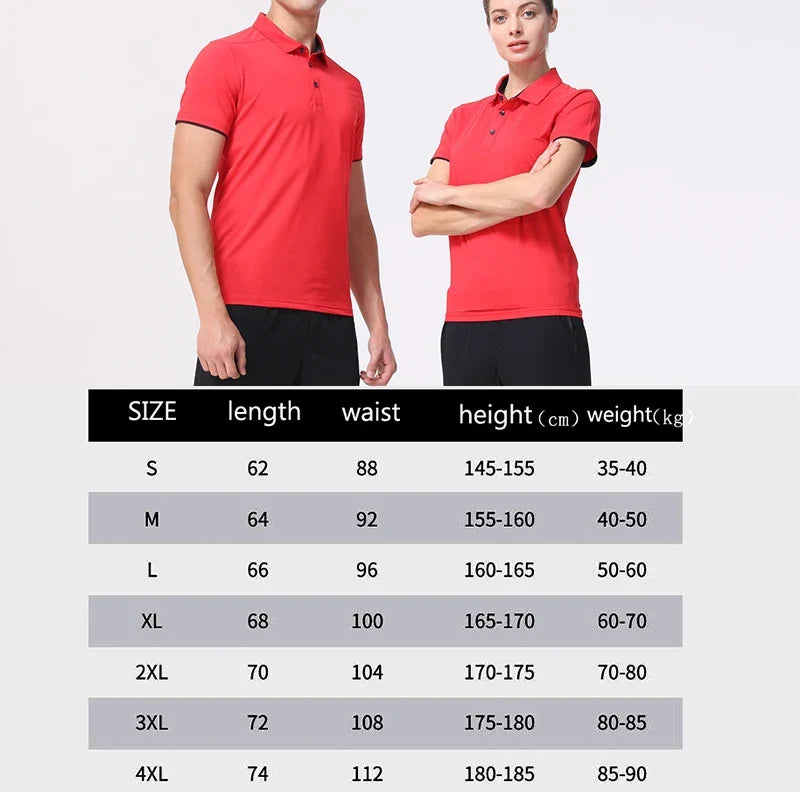 Quick Dry Men's Sports Polo Shirt Golf Wear Summer Gym Fitness Training Clothing Comfortable Breathable Shirts