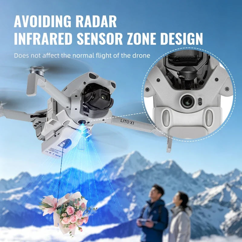 Airdrop System 12KM for DJI Lito 1/x1 Drone Accessories Thrower