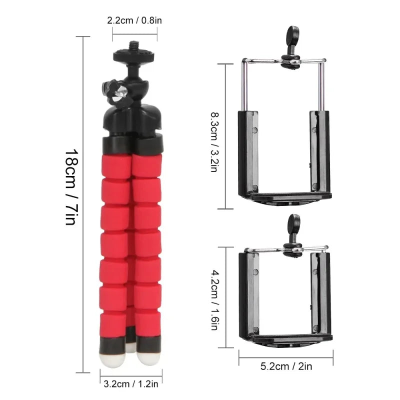 RP01-D Octopus Tripod For Phone Mobile Camera Holder Clip Smartphone Monopod Tripe Stand Octopus Mini Tripod Stativ For Phone