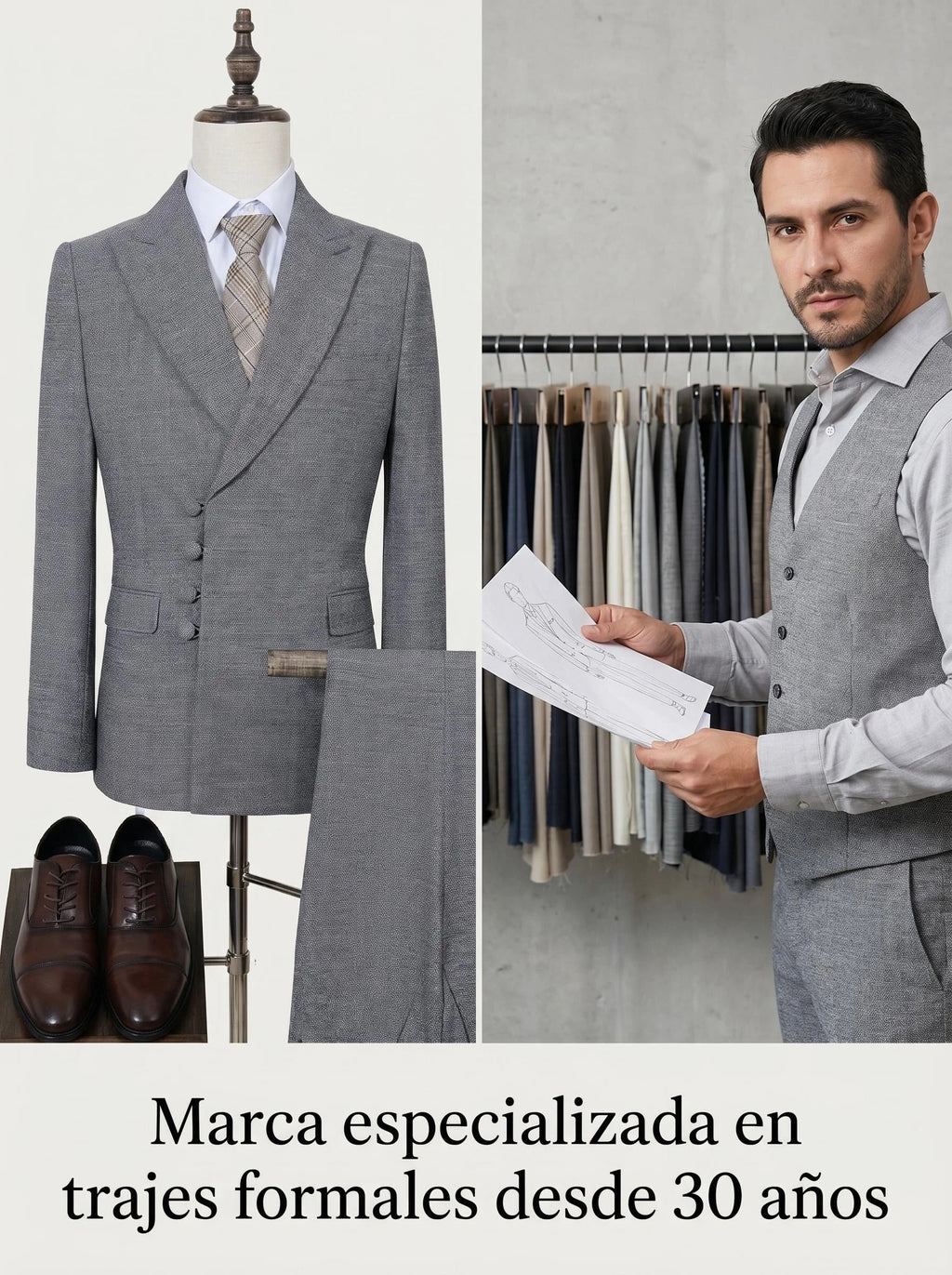ST Cassy Elegant Men Suit for Wedding Slim Fit Double Breasted Multiple Buttons Casual Business Man 2 Piece Set Party Outfit