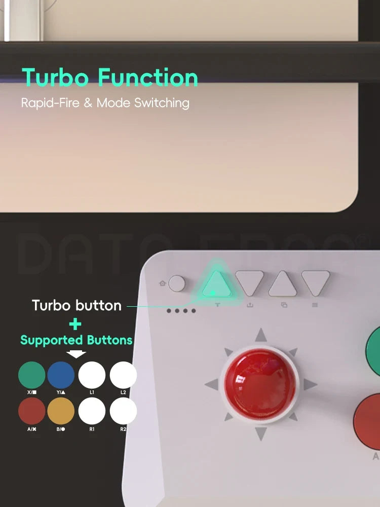 DATA FROG Y5A / Y3A MAX Arcade Stick for Switch 2 & Windows, Wireless Arcade Fight Stick, 2.4G Receiver