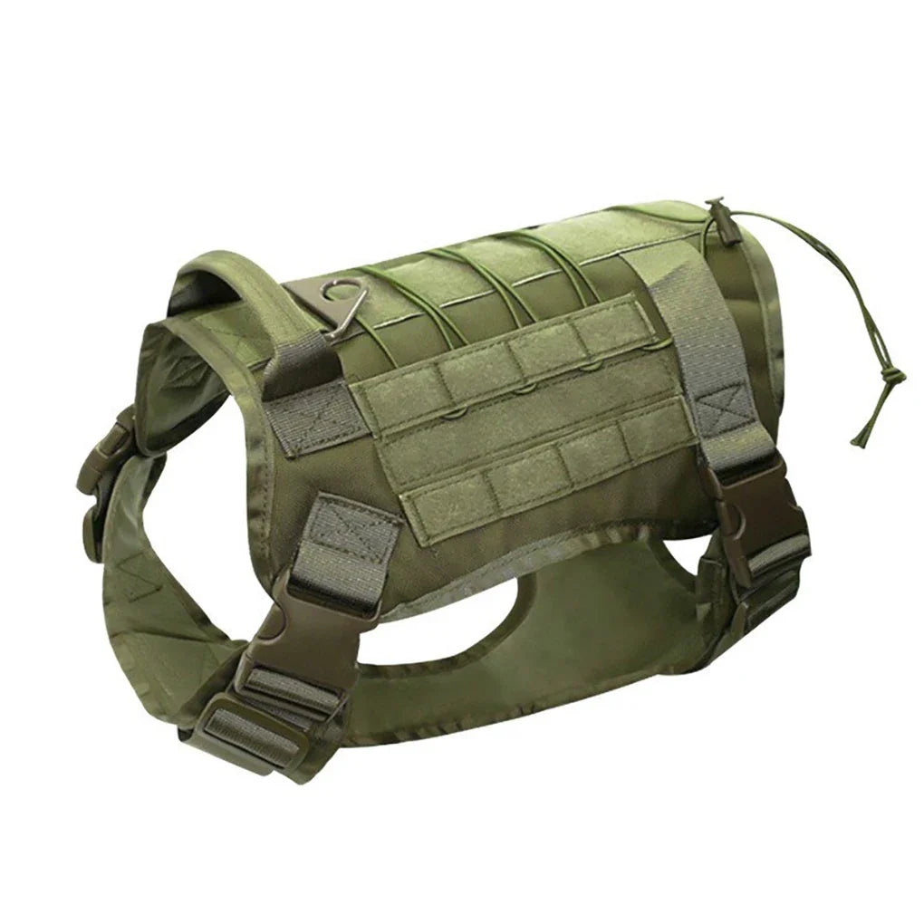 Tactical Dog Collar Adjustable Dog Harness for Medium & Large Breeds Vest Pet with Anti-Pull Design Portable Pet Harness for Dog