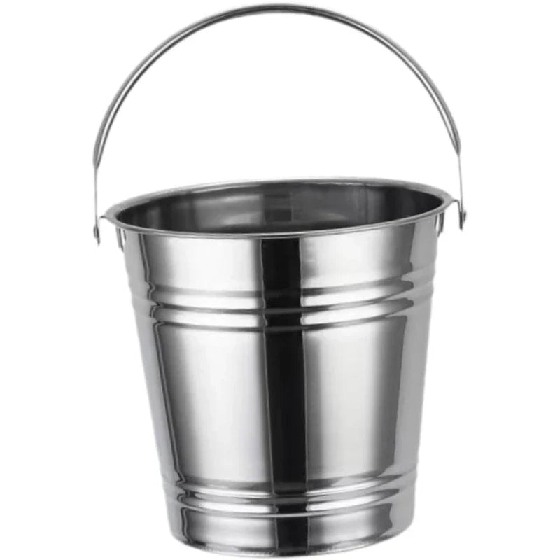 Thickened Double Wall Stainless Steel Ice Bucket Insulated Wine Champagne Chiller Cooler Bucket For Beer Bar Ice Storage Tool