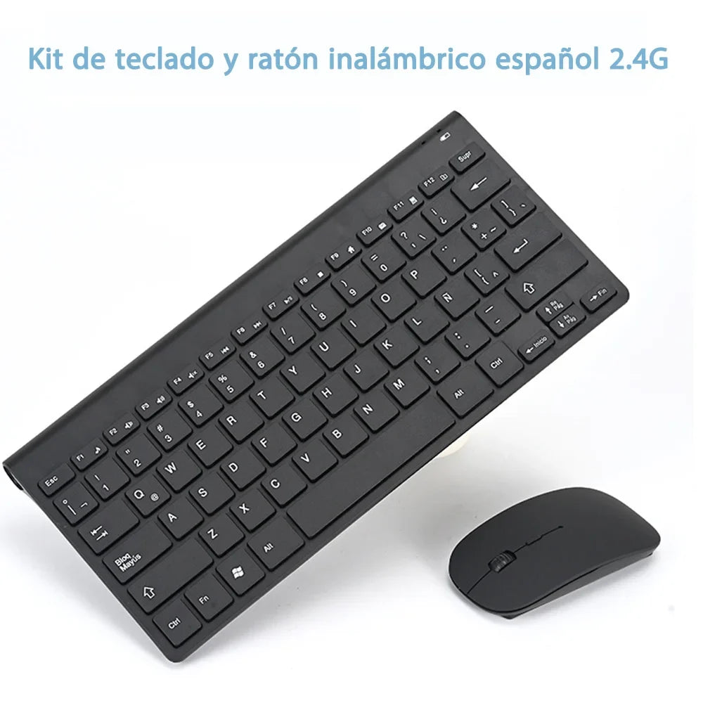 OEIN™ Spanish Layout Wireless Keyboard & Mouse Combo – 78 Keys, Bluetooth, Silent Gaming & Office Set | FlipStylez LLC®