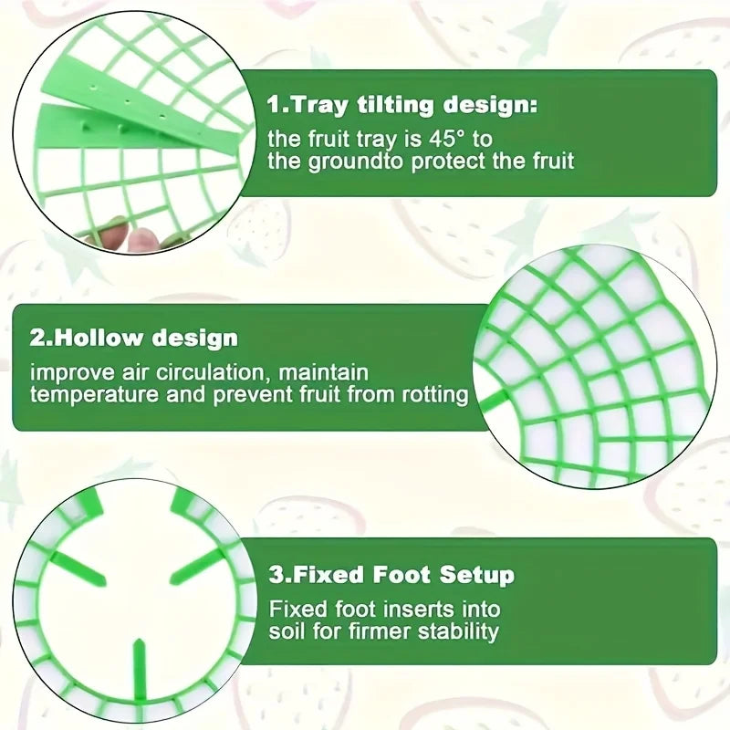 10/20pcs Green Strawberry Planting Racks, Watermelon Support Frames