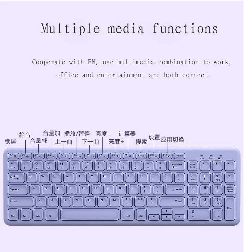 DIGIBLUSKY HW256™ Wireless Keyboard & Mouse Set – Ultra Slim, Scissor Keys, 1200 DPI, Multimedia, Ergonomic, Keypad Only & Full Suit, Pink, Green, White & Black | FlipStylez LLC®