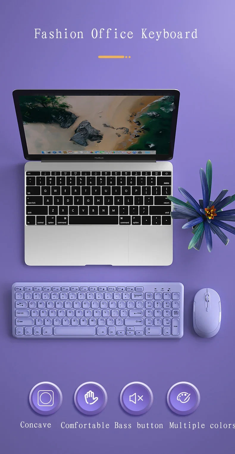 DIGIBLUSKY HW256™ Wireless Keyboard & Mouse Set – Ultra Slim, Scissor Keys, 1200 DPI, Multimedia, Ergonomic, Keypad Only & Full Suit, Pink, Green, White & Black | FlipStylez LLC®