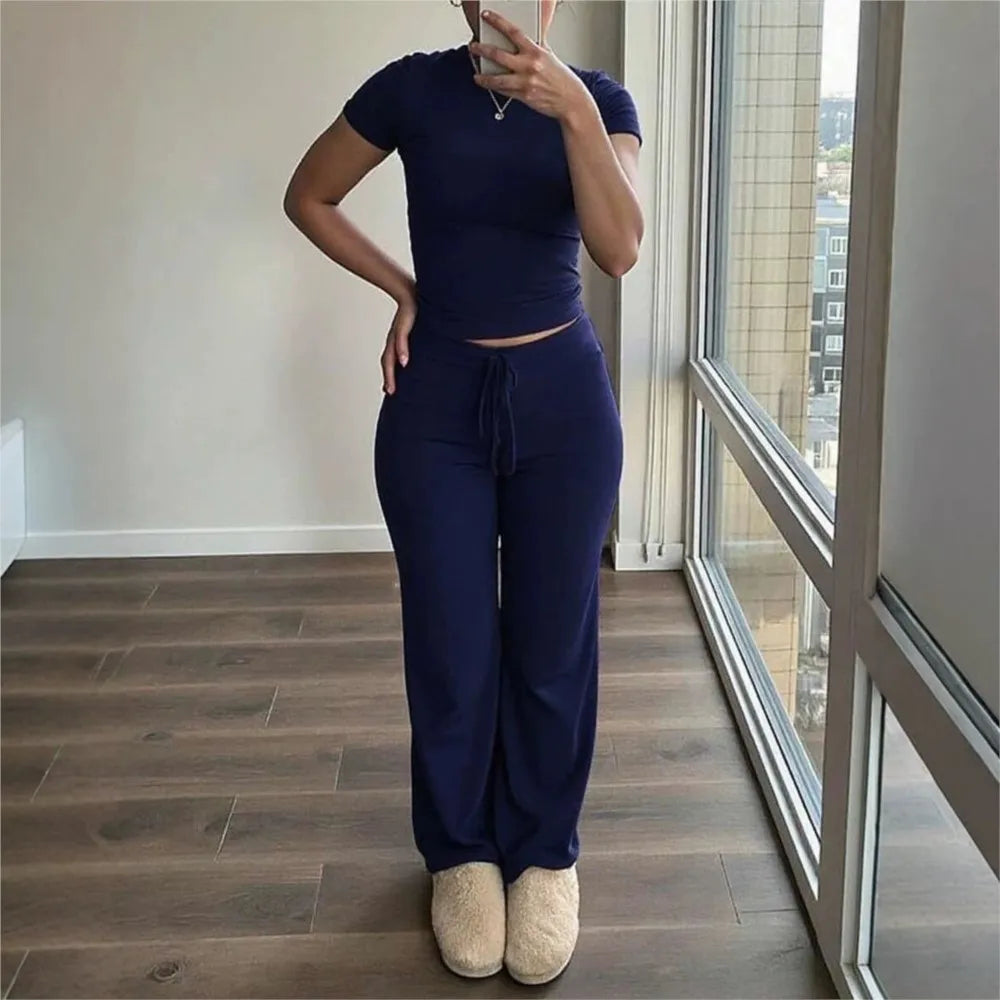 Casual Women's Matching Sets Vestido Deportivo Fitness Two Piece