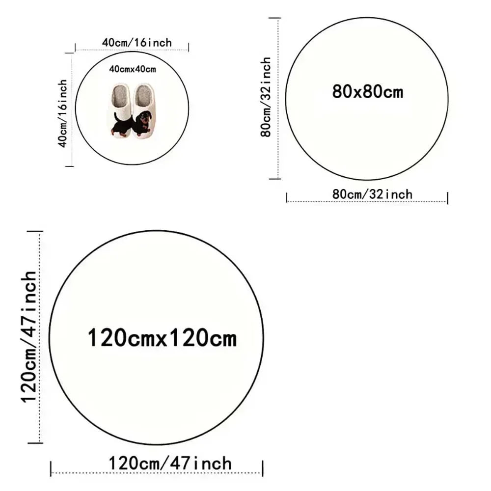 Bohemia Luxury Pattern Persian Round Carpet Washable Decoration Home