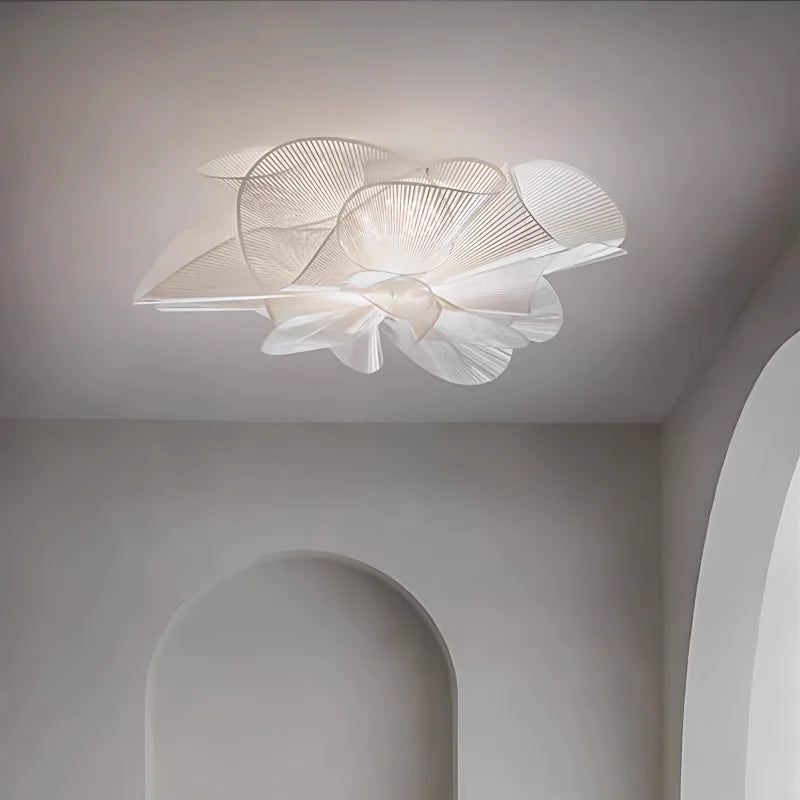 Nordic hallway ceiling chandelier Black/White PVC flower Pendant Lights living room Bedroom lights decoration modern led lights