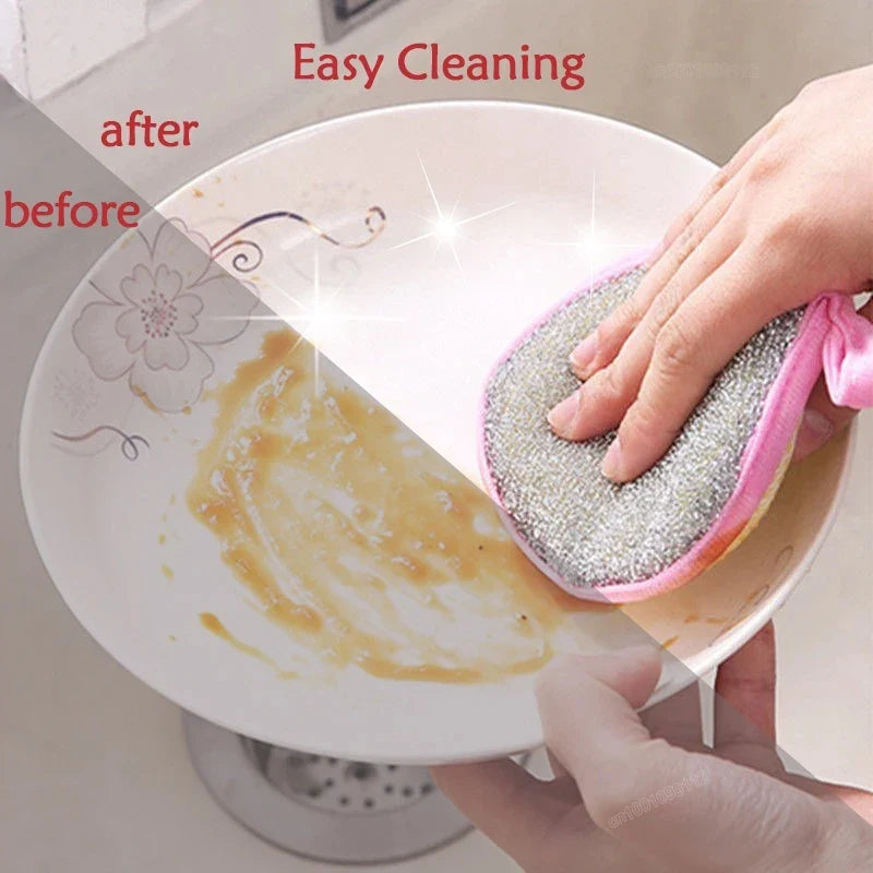5/10/20pcs Double Side Dishwashing Sponge Dish Washing Brush Pan Pot