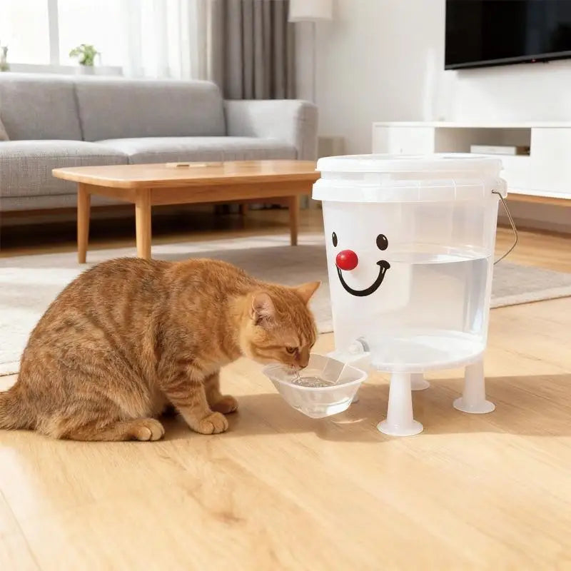 【1Set Large Capacity Pet Drinking Fountain 3/5/8/10L Cartoon Automatic Water Dispenser No-Electricity Auto Water Bowl】