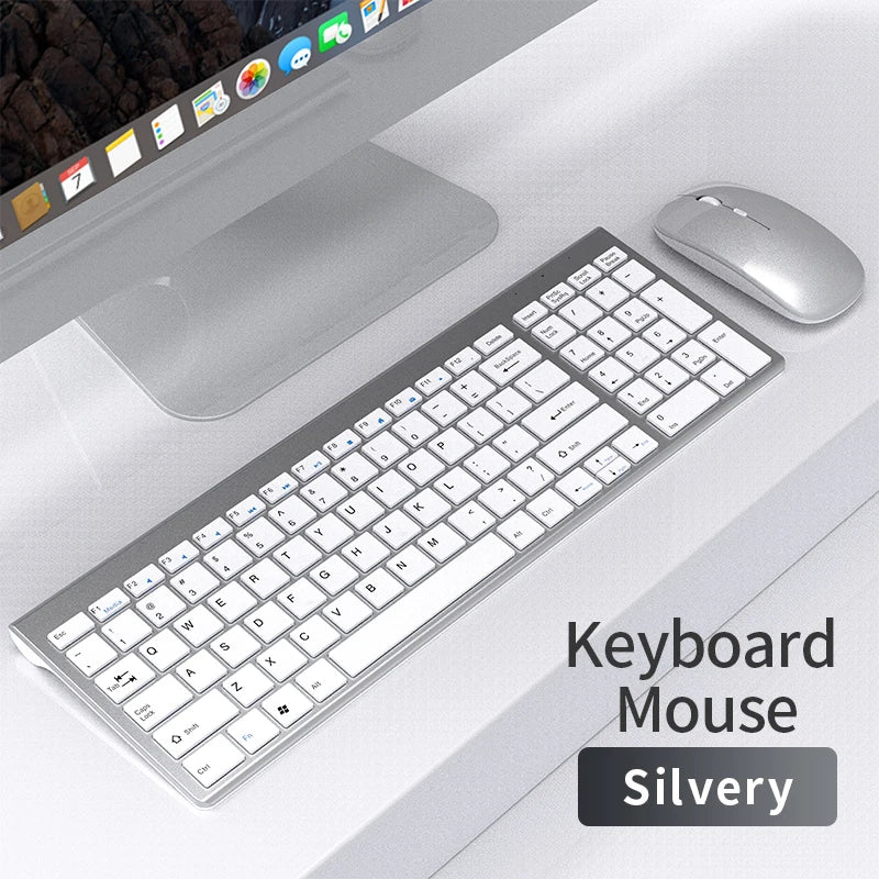 FlipStylez™ Mini Wireless Keyboard & Mouse Combo – Bluetooth 5.0 & 2.4G, Ultra-Slim, Silent, Multi-Device | FlipStylez LLC®