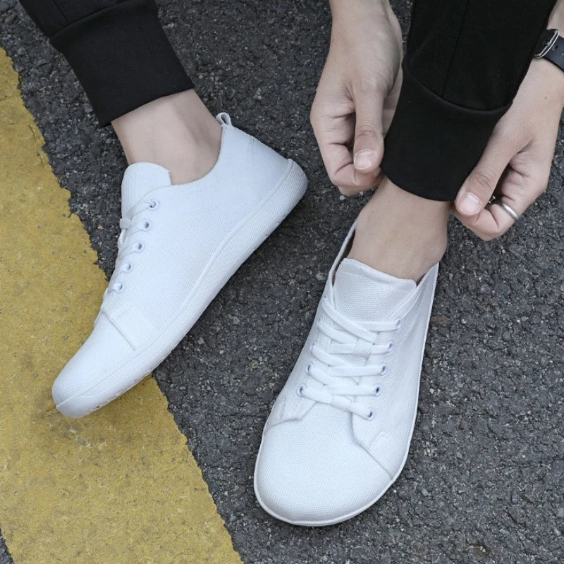Unisex Wide Barefoot Shoes Wide Toe Cross Trainer Slip on Running Shoes Breathable Mesh Casual Sneakers for Outdoor Sports