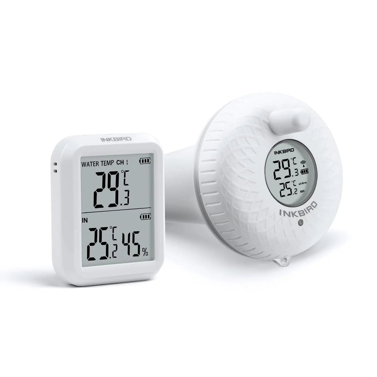 INKBIRD Wireless Digital Swimming Pool Thermometer with Indoor Monitor Up to 300 ft Transmission for Bathtub,Hot Spring,Aquarium